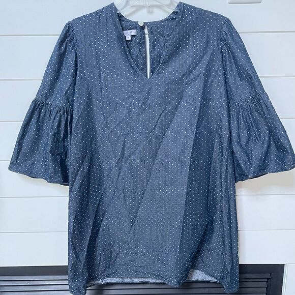 Natalie deayala blue blouse size medium - Picture 4 of 6